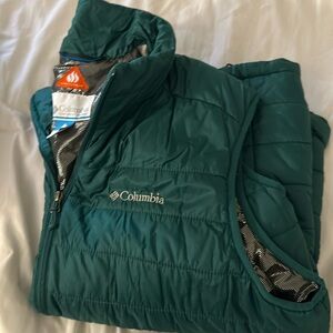 Men’s extra large Columbia green Omni-heat vest